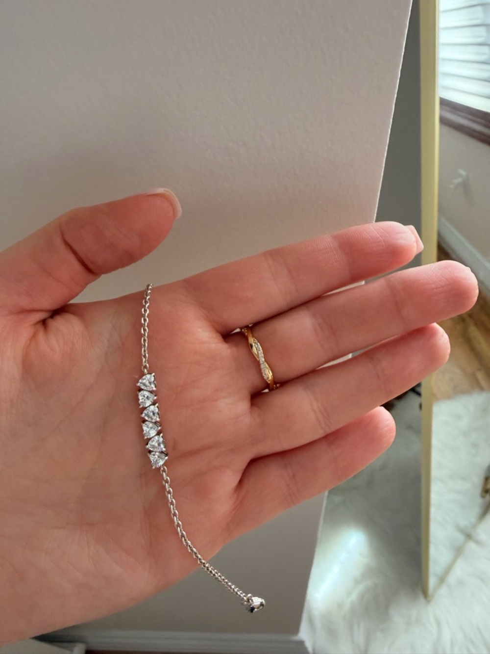 Sterling Silver Cubic Zirconia Bracelet - Silver